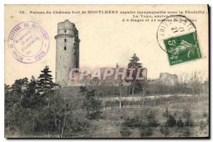 Postcard Ancient Ruins Chateau Fort Montlhery impregnable lair under feudalism