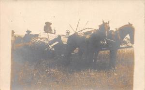 D63/ Occupational RPPC Real Photo Postcard c1910 Farming Horses Plow 27