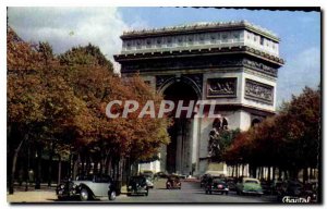 Old Postcard Paris Arc de Triomphe