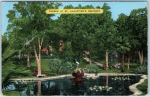 c1940s St. Augustine, FL Garden Note Negro Seminary Down Street JM Barber A208