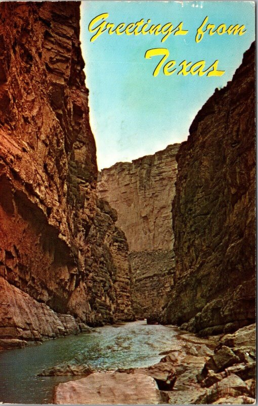 Big Bend  The Grand Canyon of Texas  Mexico Border CHROME POSTCARD 