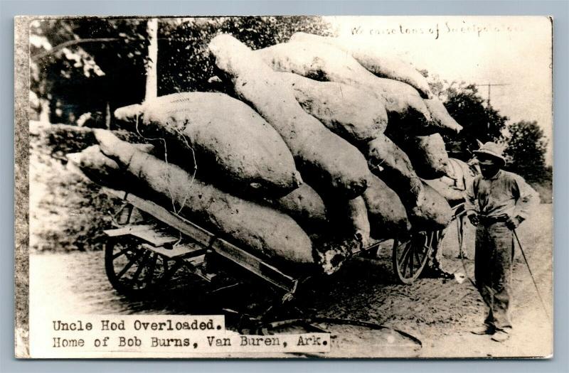 VAN BUREN AR HOME OF BOB BURNS EXAGGERATED 1939 VINTAGE REAL PHOTO POSTCARD RPPC