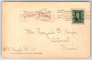 Saginaw Michigan~Pavilion In Hoyt Park~Vintage Postcard