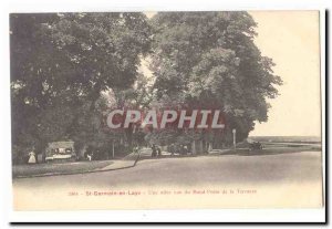 St Germain en Laye Old Postcard A view of the roundabout driveway of the terrace