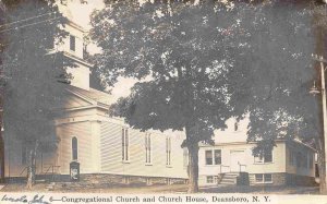 Congregational Church & Church House Deansboro New York 1932 RPPC postcard