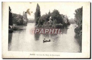 Old Postcard The Paris Lac Du Bois De Boulogne