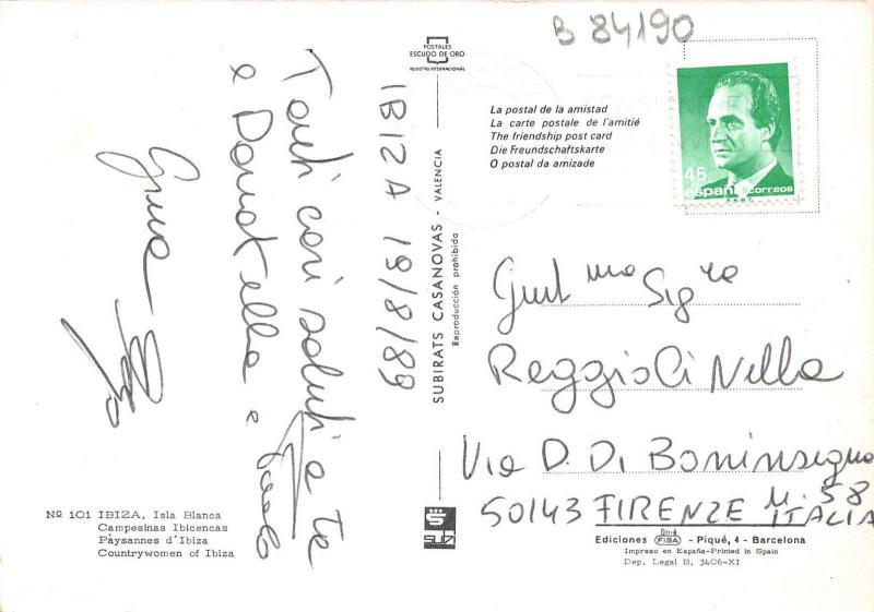 B84190 ibiza campesinas ibicencas types   spain