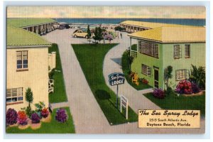 Sea Spray Lodge Motel Hotel Motor Court Daytona Beach FL Florida Postcard (FM10)