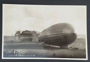 Mint Vintage LZ 127 Graf Zeppelin RPPC Real Photograph Picture Postcard