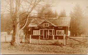 Duncan BC House and People Portrait c1919 Real Photo Postcard E98