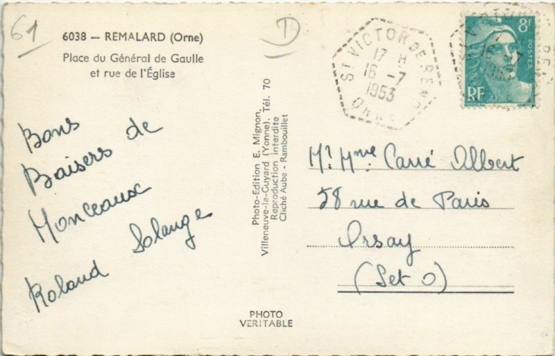 CPA Remalard Place du General de Gaulle FRANCE (1054557)