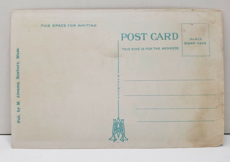 Stone Boulder Lexington Massachusetts Postcard C13