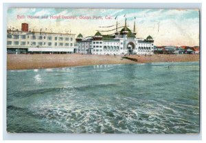 C.1910s Bath House And Hotel Decour, Ocean Park, Ca. Postcard P11e