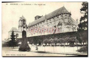 Old Postcard Bourges Cathedral View Lateral south