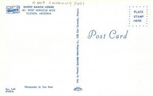 Postcard 1960s Arizona Tucson Ghost Ranch Lodge Swimming Pool AZ24-3296