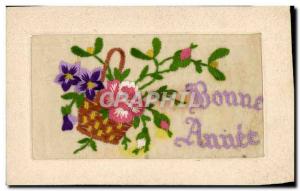 Old Postcard Fancy Embroidery Happy new year