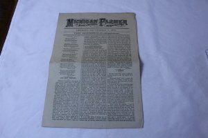 Vintage 1885 Michigan Farmer 4 Page Journal Supplement