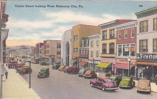 Pennsylvania Mahoney City Center Street Looking West