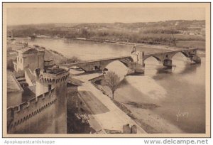 France Avignon Vue generale la rive droite du Rhone