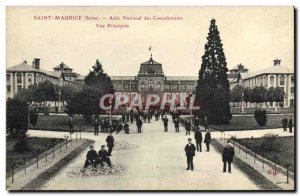 Old Postcard Saint Maurice National Asylum convalescent Main View