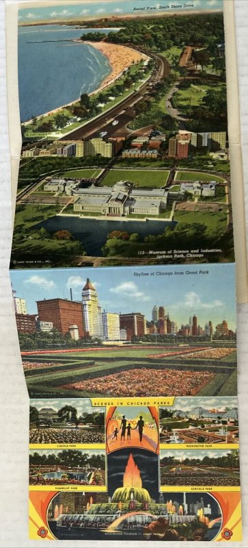Scenes in Chicago Parks 16 Postcard Souvenir Folder