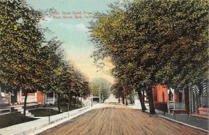 BATH, PA Pennsylvania  WALNUT & MAIN STREET SCENE  Homes~Trees  c1910's Postcard 