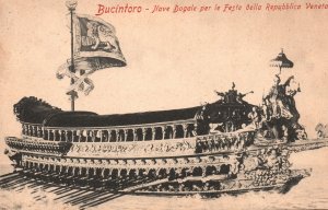 Vintage Postcard 1910's Bucintoro Nave Dogale Repubblica Veneta State Ship