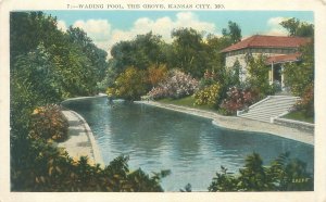 Kansas City Missouri Wading Pool, The Grove WB Litho Postcard Unused