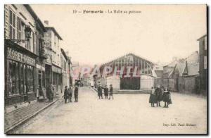 Formerie Old Postcard The fish market