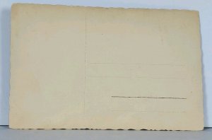 RPPC Distinguished Gentlemen Hat & Coat with Walking Stick Postcard K14