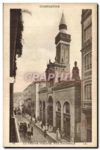 Algeria Constantine Old Postcard The great mosque National Street