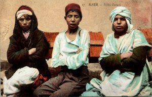 Vtg Postcard 1910 Algeria Alger Algers Little Shoe Polishers Petits Cireurs