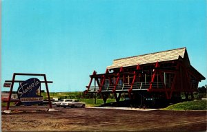 Shangri-la Restaurant, Waco, Texas, Postcard, classic cars  
