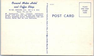NORTH OXNARD, CA California  OXNARD MOTOR HOTEL c1950s   Roadside  Postcard
