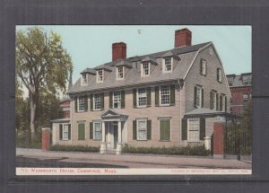 MASSACHUSETTS, CAMBRIDGE, WADSWORTH HOUSE, c1908 ppc., unused.