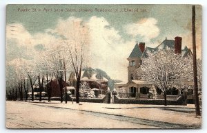 1912 FAYETTE ST IN SNOW STORM, RESIDENCE OF J. ELLWOOD LEE CONSHOHOCKEN PA P4064