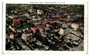 Bird's-Eye View, Winston-Salem, NC Postcard *6L30