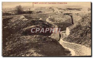 Old Postcard Vimy Ridge German Trenches