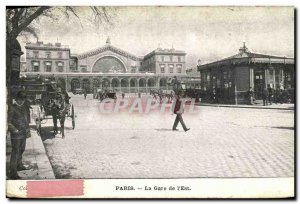 Old Postcard Paris Gare de L Est