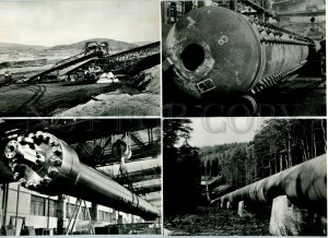 430401 Czechoslovakia industrial facilities SET of 12 photo Postcards