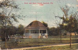 SANFORD FLORIDA PARK & BAND STAND A C BOSSELMAN POSTCARD c1910