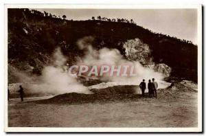 Old Postcard Volcano L & # 39etang mud Solfatara Pozzuoli