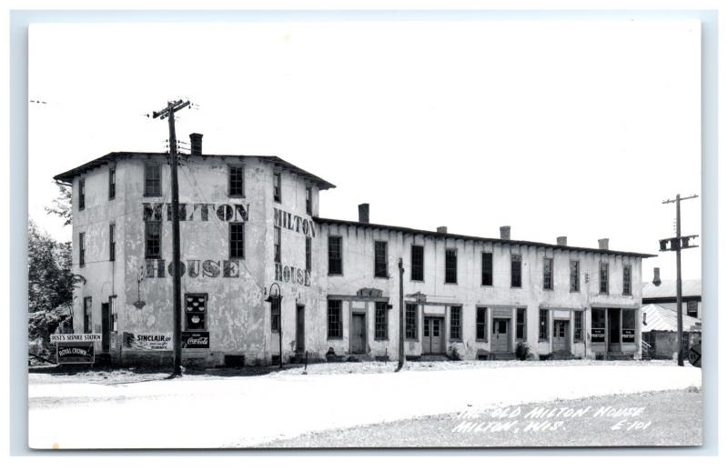 Postcard The Old Milton House, Milton Wisconsin WI royal crown sinclair RPPC H15