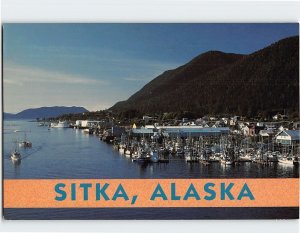M-161565 A Beautiful View of the Sitka Harbor & Waterfront Alaska USA