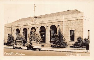J74/ Corvallis Oregon RPPC Postcard c1940s U.S. Post Office Building 271