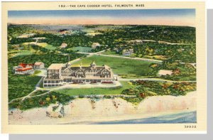 Falmouth, Massachusetts/MA Postcard, Cape Codder Hotel, Cape Cod