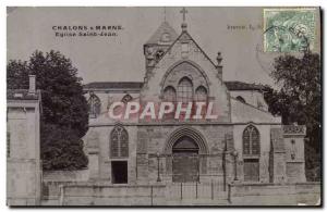 Old Postcard Chalons Marne s Church St. John