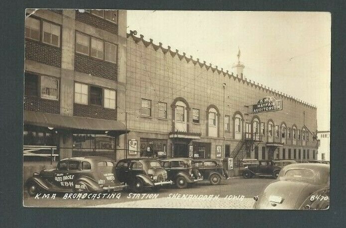 Ca 1928 Real Photo Post Card Shenandoah IA KMA Broadcasting Station Has Small---