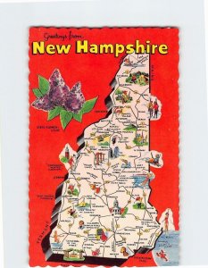 Postcard Greetings from New Hampshire Granite State USA