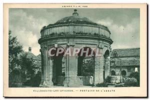 Old Postcard Villeneuve Avignon Fountain Abbey